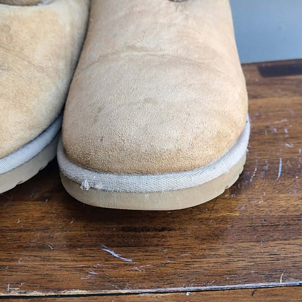 UGG Australia Tan Suede Bailey Button Triplet Boots size 8 - Picture 7 of 14